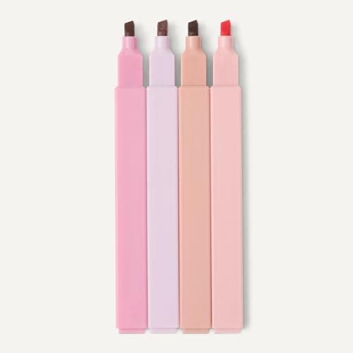 Amazon Basics Textmarker-Set, Pastellfarben, für Bibelseiten,Keilspitzen, 10 Stück, Global Recycled Standard
