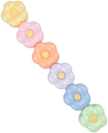 NUOBESTY 5-Satzes bunte Blumen-Textmarker Stapelbar für Schul- und Bürotagebedarf - Notizen, Planer und kreative Projekt