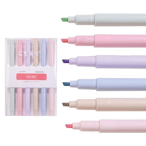 6er Textmarker, Bibel Marker, Lehrer Geschenk - 6 Farben Set, Highlighter Markerstifte