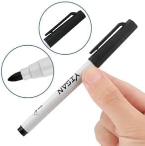 YISAN Schwarz Permanent Marker, dünn, für Kunststoff, Stein, Glas, Metall - 150 Stück - feine Spitze - Permanenttinte 71