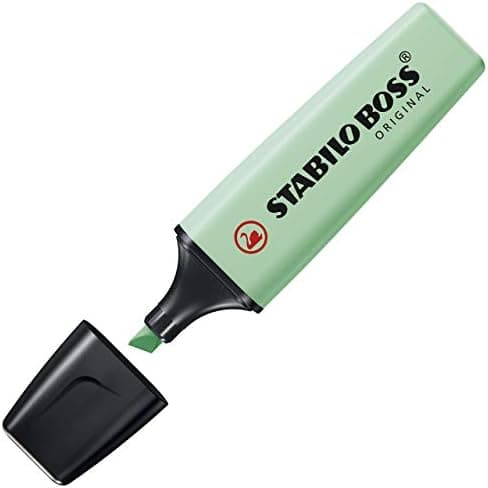 STABILO Textmarker BOSS ORIGINAL Pastel - 6er Pack - Pudriges Gelb, cremige Pfirsichfarbe, rosiges Rouge, Schimmer von L