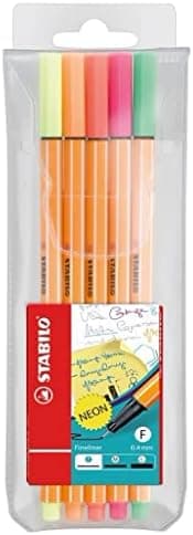 STABILO Fineliner point 88-10er Pack Standardfarben für Kritikler in der Büro- und Schulnutzung mit feinen Linien undmul