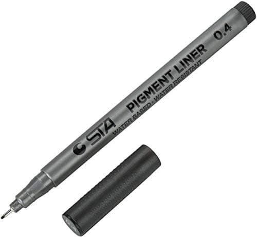 Schwarz Fineliner Stifte Artist Set Pigment Liner - professionelle 9-Stücks-Set mit 8 Linienbreiten für Künstler und De
