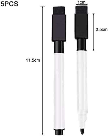 Schwarzer Whiteboard Marker, 5 Stück, Dry Erase Marker für Magnettafel, ideal für Zuhause, Schule oder Büro.
| Magnetis