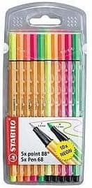 STABILO Fineliner point 88-15er Pack Standardfarben für Schüle und Büro