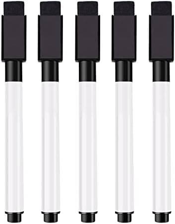Schwarzer Whiteboard Marker, 5 Stück, Dry Erase Marker für Magnettafel, ideal für Zuhause, Schule oder Büro.
| Magnetis