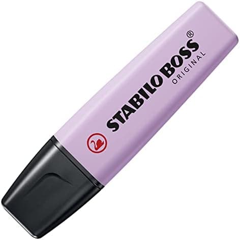 STABILO Textmarker BOSS ORIGINAL Pastel - 6er Pack - Pudriges Gelb, cremige Pfirsichfarbe, rosiges Rouge, Schimmer von L