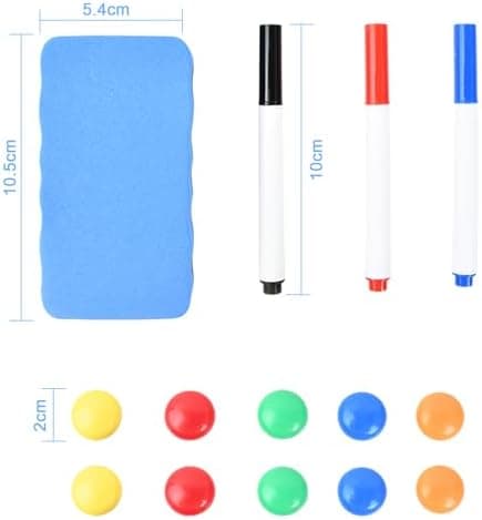 14 Stück Marker Set für Büro und Schule mit bunter Magnetfunktion
| Magnettafelmarker Set von 3 Farben plus Reiniger un