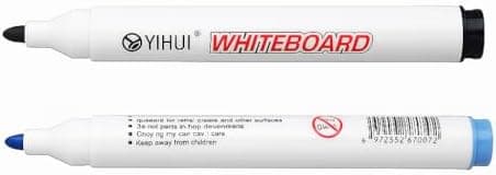 Whiteboard Marker Set, 6 Stück Stifte für Büro und Schule mit Abweschbarkeit und Magnetischhalter, ideal für Office und
