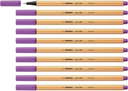 STABILO Fineliner point 88-10er Pack Schwarz für Büro und Studium