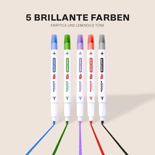 SmartPanda Whiteboard Marker – Abwischbare Stifte, Doppelspitze, Medium und Fein - Für Whiteboard, Folien, Geschäftsbesp