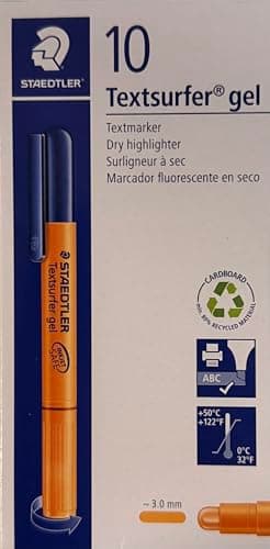 STAEDTLER Textsurfer Gel Trockentextmarker für Inkjet-Ausdrücke mit Drehmechanik und breiter Strichbreite von 3 mm - 10