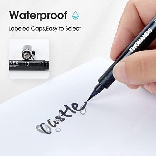 TWOHANDS Micro Fineliner Stifte 12 Farben, 0.25mm Ultrafeine Spitze, Wasserfest, für Künstler und Illustratoren, perfekt