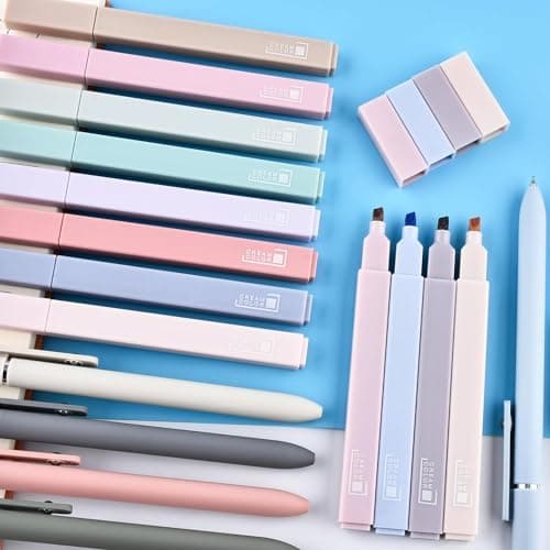 17 Textmarker Pastell Set für Journal und Büro - Aesthetic Bible Highlighter und Fineliner für Bibel und Schulbedarf
|