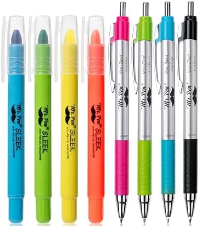 Mr. Pen Bibel-Textmarker und Stifte - keine Ausbluthen, Christliche Geschenke, 8 Stück Set, Gel-Textmarker, Bibel-Tagebu