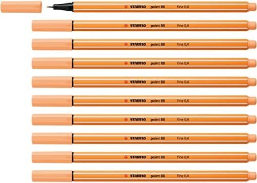 STABILO Fineliner point 88-10er Pack Schwarz für Büro und Studium