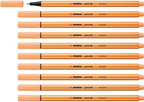 STABILO Fineliner point 88-10er Pack Schwarz für Büro und Studium