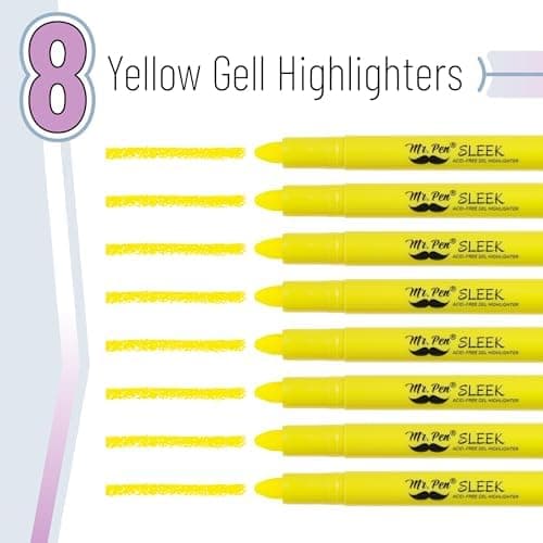 Mr. Pen No Bleed Gel Bible Highlighters - Durable Gel-Tinte-Highlighter für Bibel, Pastoren und Studierende
| Mr. Pen N