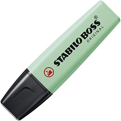STABILO Textmarker BOSS ORIGINAL Pastel - 6er Pack - Pudriges Gelb, cremige Pfirsichfarbe, rosiges Rouge, Schimmer von L