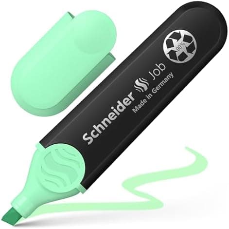 Schneider Job 150 Pastell Textmarker - recycelter Kunststoff, Der blaue Engel ausgezeichnet, 10er Pack rosé