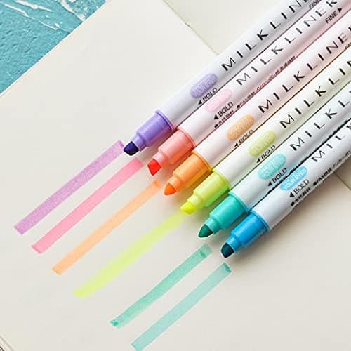 No Bleeding Pastell Textmarker - Bible Textmarker Pastell Textmarker Set für Bibelnotizen Liquid Highlighter Pens
| Pas
