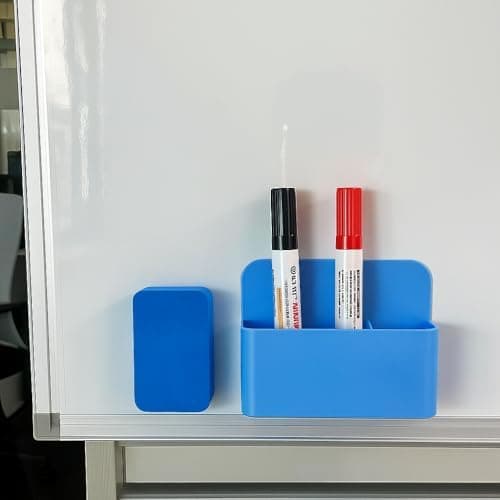 Whiteboard Marker Set, 6 Stück Stifte für Büro und Schule mit Abweschbarkeit und Magnetischhalter, ideal für Office und