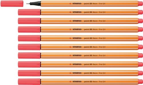 STABILO Fineliner point 88-10er Pack Schwarz für Büro und Studium