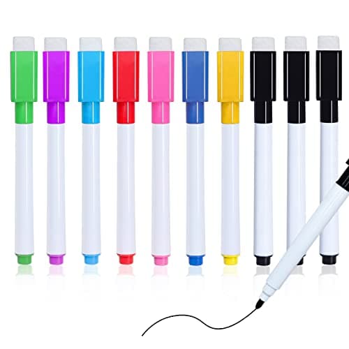 **Tiefgraue Magnetische Whiteboard Stifte, 10 Stück Abwischbar für Whiteboards und Memoboard**
| **Magnetische Folienst