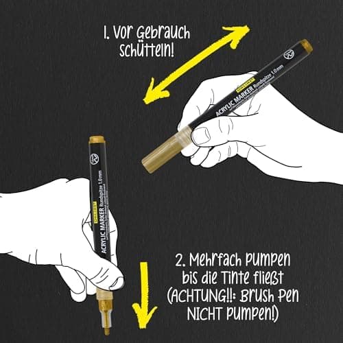Online 5x Fineliner Schwarz wasserbeständig | mit Brush Pen und Kalligrafie-Spitze | Black Handlettering-Set | Tuschesti