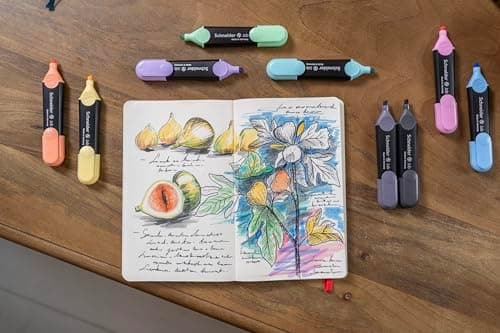 Schneider Job 150 Pastell Textmarker - recycelter Kunststoff, Der blaue Engel ausgezeichnet, 10er Pack rosé