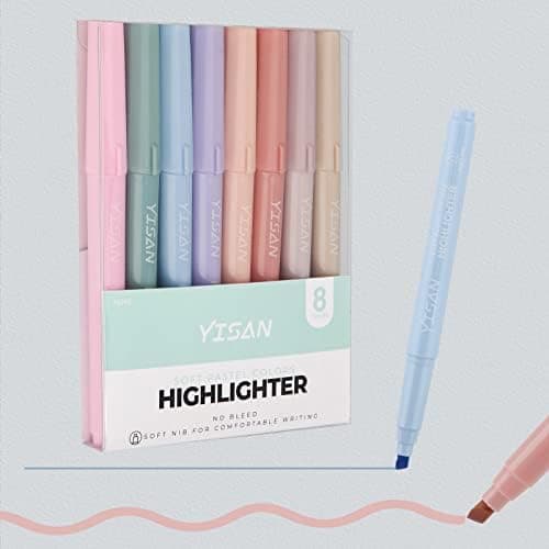 YISAN Pastell Textmarker Set für die perfekte Bible-Markierung - Dünne Papiere ausschöpfen 70245