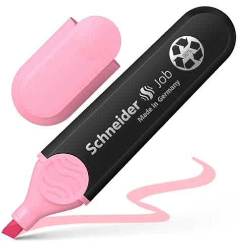 Schneider Job 150 Pastell Textmarker - recycelter Kunststoff, Der blaue Engel ausgezeichnet, 10er Pack rosé