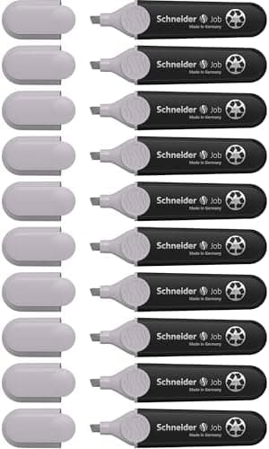 Schneider Job 150 Pastell Textmarker - recycelter Kunststoff, Der blaue Engel ausgezeichnet, 10er Pack rosé