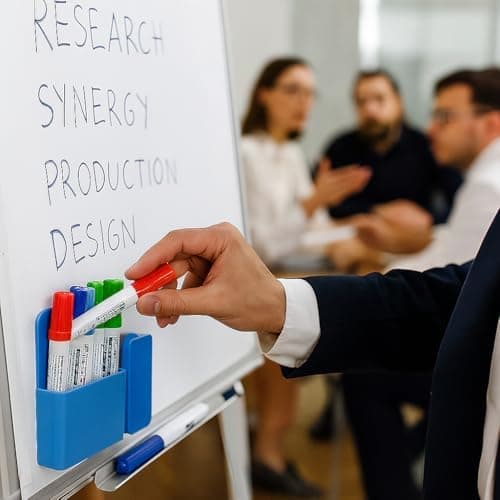 Whiteboard Marker Set, 6 Stück Stifte für Büro und Schule mit Abweschbarkeit und Magnetischhalter, ideal für Office und
