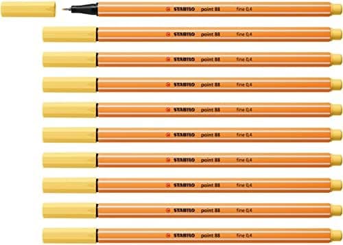STABILO Fineliner point 88-10er Pack Schwarz für Büro und Studium