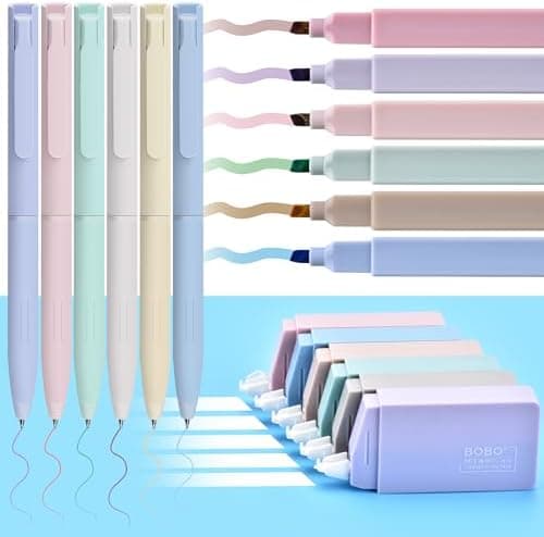 17 Textmarker Pastell Set für Journal und Büro - Aesthetic Bible Highlighter und Fineliner für Bibel und Schulbedarf
|