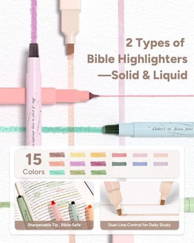 WEMATE 76 Bibelstudienzubehör mit Bibeletui &amp; 15 Textmarkern, perfekt für Bibel Journaling, christliche Geschenke fü