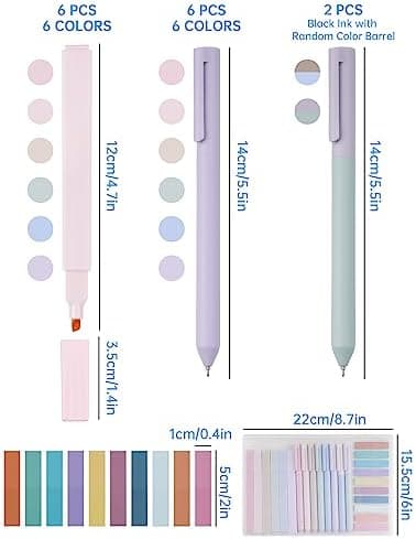 NiArt 14 Textmarker Pastell Set, Morandi Farben & Aesthetic Bible Marker & Für Journalisten
