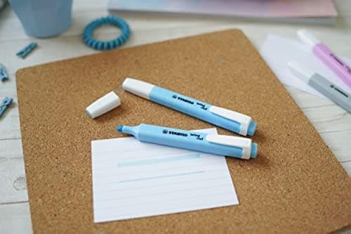 STABILO Textmarker swing cool Pastel für Kinder - Schulzweck - 14er Pack - Unenschädliche Farben - Schulbuch UV-Unterstr
