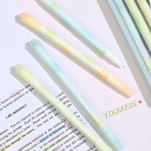 Pastell Set Textmarker 12 Farben Doppelspitze Highlighter Pen für Aesthetic Schulbedarf
| Leuchtstifte Textmarker Paste