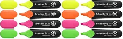 Schneider Job 150 Pastell Textmarker - aus recyceltem Kunststoff, ausgezeichnet mit Der blaue Engel - Sortiert in türki