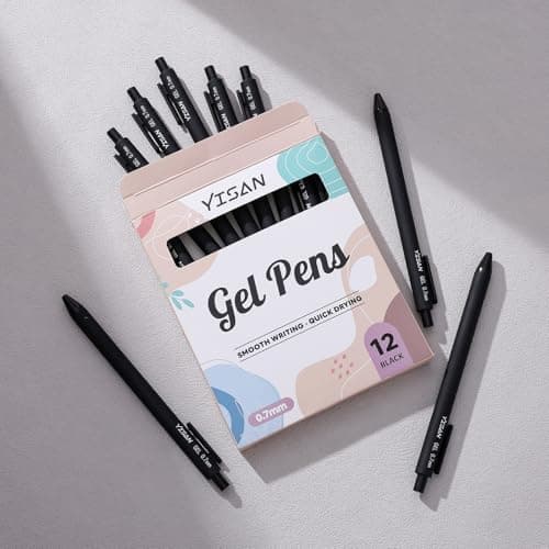 YISAN Schwarz Gelschreiber 12 Pack 0,7mm für Notizen
| YISAN Einziehbarer Kugelschreiber in Schwarz 12 Pack 0,7mm
| YIS