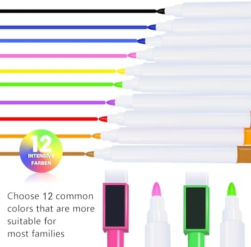 Tintenfree VOTON Whiteboard Marker - 10 Farben, Magnetwhiteboard Stifte und Radiergummi Set für professionelle Whiteboa
