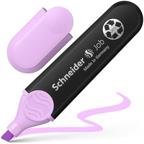 Schneider Job 150 Pastell Textmarker - recycelter Kunststoff, Der blaue Engel ausgezeichnet, 10er Pack rosé