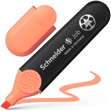 Schneider Job 150 Pastell Textmarker - recycelter Kunststoff, Der blaue Engel ausgezeichnet, 10er Pack rosé