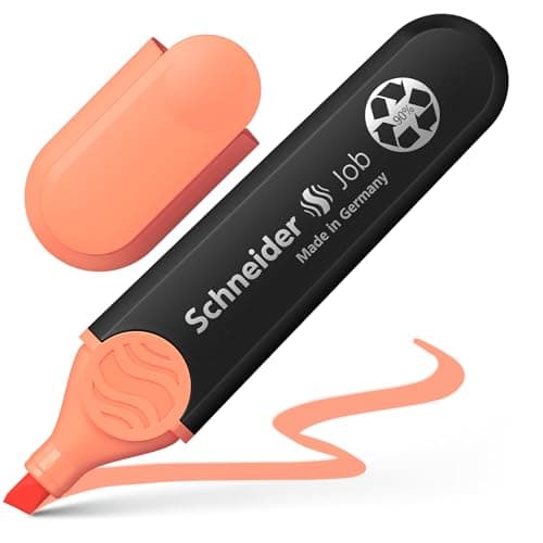 Schneider Job 150 Pastell Textmarker - recycelter Kunststoff, Der blaue Engel ausgezeichnet, 10er Pack rosé