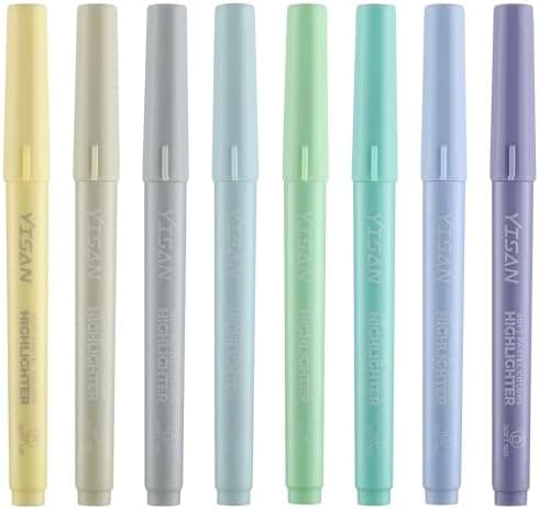 YISAN Pastell Textmarker Set für Bibelmarker, Ausmalen für dünne Papiere, 70269 - Pastell Marker für Bibellektoren und A