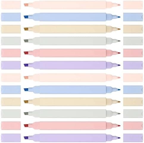 Pastellfarbiger Ästhetischer 12-PKS Textmarker für Journal und Bibel
| No-Bleed Highlighter mit weicher Keilspitze zur