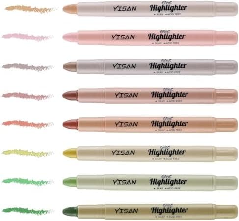 YISAN Bibel Textmarker – Highlighter Stifte für Bibelstudium - Farben: 8, Set: 70658