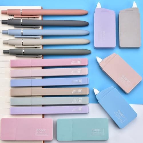 17 Textmarker Pastell Set für Journal und Büro - Aesthetic Bible Highlighter und Fineliner für Bibel und Schulbedarf
|